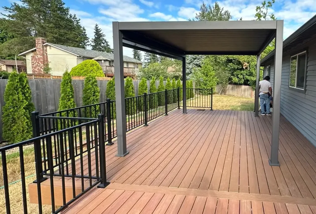 Professional Deck Repair inspection identifying structural damage and weak wooden boards